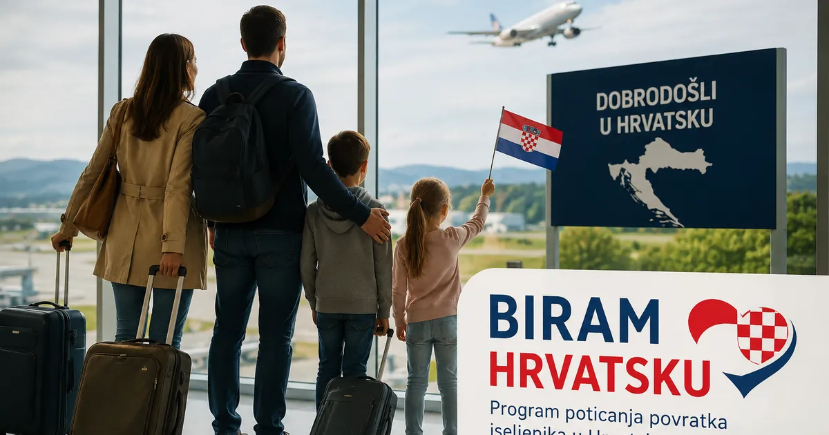“Biram Hrvatsku” iskoristilo više od 1800 povratnika, stiže nova verzija mjere Hrvatska obitelj povratnika dolazi iz inozemstva u Hrvatsku kroz program Biram Hrvatsku