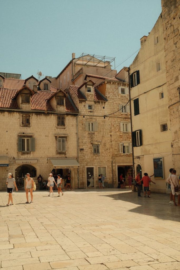 Explore the historic architecture and vibrant street life of Split, Croatia.
