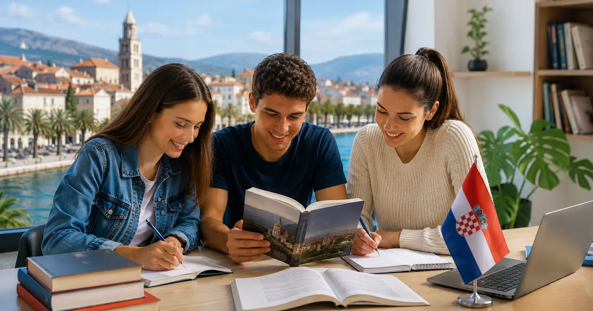 Studenti uče hrvatski jezik u sklopu programa stipendija za Hrvate iz iseljeništva.