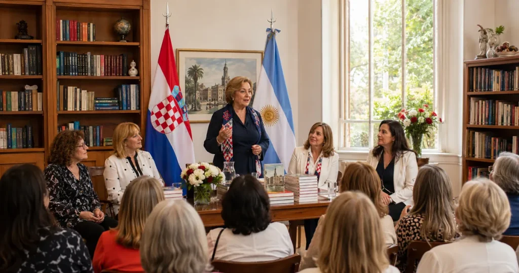 Predstavljanje knjige hrvatskih iseljenica u Rosariju uz sudionice i publiku